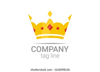 Classic Creative abstract symbol design vector template. Vintage Crown Logo Royal King Queen concept Logotype concept icon.