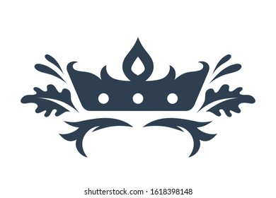 Classic Creative abstract symbol design vector template. Vintage Crown Logo Royal King Queen concept Logotype concept icon.