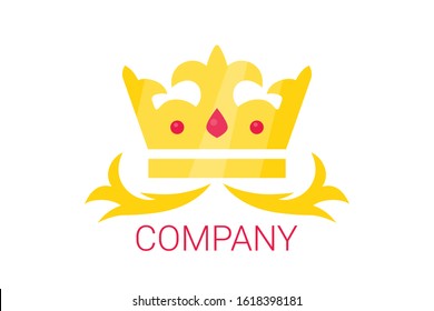 Classic Creative abstract symbol design vector template. Vintage Crown Logo Royal King Queen concept Logotype concept icon.