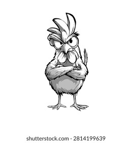 Classic Creative Rooster Sharp Stare Design