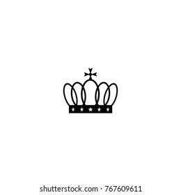 classic crown icon vector illustration