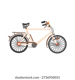 Classic Cruiser Bicycle Vector Illustration