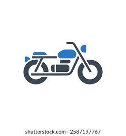 Classic Cruiser Bike Icon On White Background