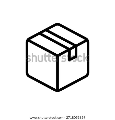 A classic cube shipping box with a taped center seam for logistics.