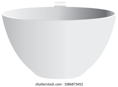 Classic cup for coffee or tea, white