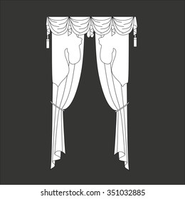 classic curtains . curtains . lambrequin