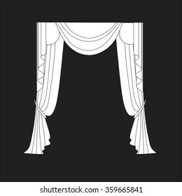 classic curtains. curtains. lambrequin