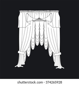 classic curtains . curtains . lambrequin