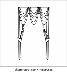 classic curtains .  lambrequin