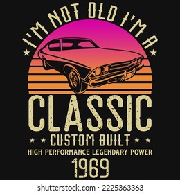 Classic custom motors tshirt design