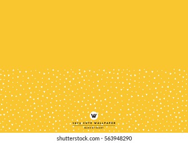 classic cute yellow background with white small triangles