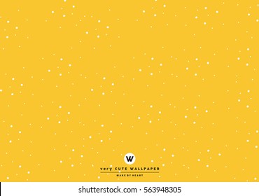 classic cute yellow background with white dots