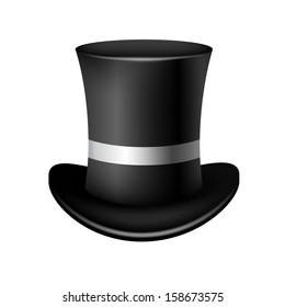  Classic cylinder hat on a white background