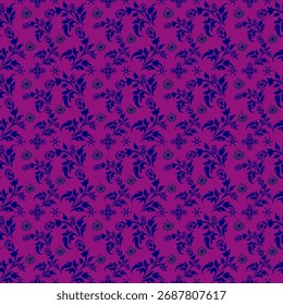 Design de padrão de damasco clássico e beleza intrincada.