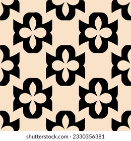 Classic damask pattern featuring black and white flowers on a crisp white background, exuding elegance with a touch of peppermint flair and hints of art deco influence.