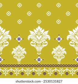 Clássico Damask Seamless Padrão plano de fundo abstrato com elementos vintage.