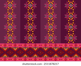 Classic Damask Seamless 
Pattern on Red-brown tone - Vector Illustration for Elegant Textile 
Design 