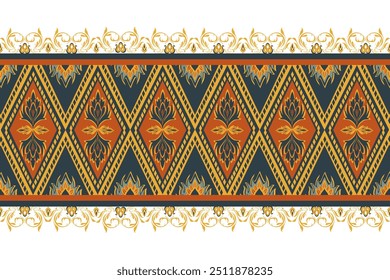 Classic Damask Seamless 
Pattern on Red-brown tone - Vector Illustration for Elegant Textile 
Design 