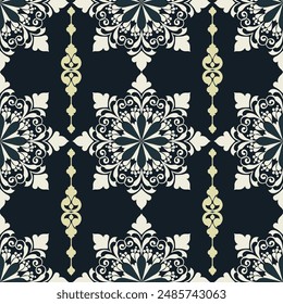 Classic Damask Seamless Pattern - Vector Illustration for Elegant Textile Design 