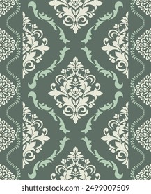 Classic Damask Seamless Pattern - Vector Illustration for Elegant Textile and Decorate Design