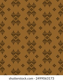 Classic Damask Seamless Pattern - Vector Illustration for Elegant Textile Design, packaging,wrapping, fabric