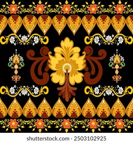 Classic Damask Seamless
Pattern - Vector Illustration for Elegant Textile Design, Very beautiful seamless pattern design for decorating, wallpaper, wrapping,paper,fabric,background,backdrop and etc.