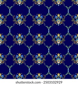 Classic Damask Seamless
Pattern - Vector Illustration for Elegant Textile Design, Very beautiful seamless pattern design for decorating, wallpaper, wrapping,paper,fabric,background,backdrop and etc.