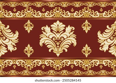 Classic Damask Seamless Pattern - Vector Illustration for Elegant Textile Design