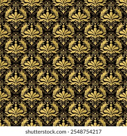 Classic Damask Seamless Pattern - Vector Illustration for Elegant Textile Design