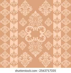 Classic Damask Seamless Pattern - Vector Illustration for Elegant Textile Design