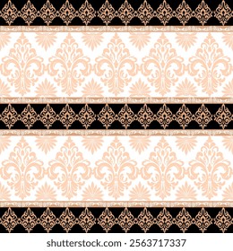 Classic Damask Seamless Pattern - Vector Illustration for Elegant Textile Design