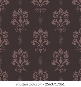 Classic Damask Seamless Pattern - Vector Illustration for Elegant Textile Design