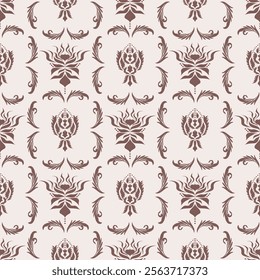 Classic Damask Seamless Pattern - Vector Illustration for Elegant Textile Design