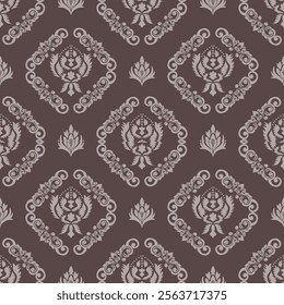 Classic Damask Seamless Pattern - Vector Illustration for Elegant Textile Design