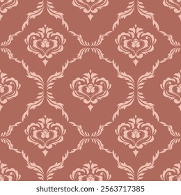 Classic Damask Seamless Pattern - Vector Illustration for Elegant Textile Design