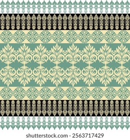 Classic Damask Seamless Pattern - Vector Illustration for Elegant Textile Design