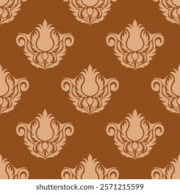 Classic Damask Seamless Pattern - Vector Illustration for Elegant Textile Design