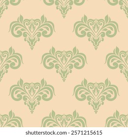 Classic Damask Seamless Pattern - Vector Illustration for Elegant Textile Design