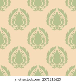 Classic Damask Seamless Pattern - Vector Illustration for Elegant Textile Design