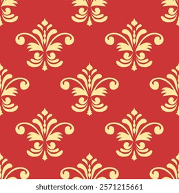 Classic Damask Seamless Pattern - Vector Illustration for Elegant Textile Design