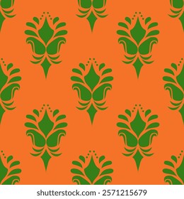 Classic Damask Seamless Pattern - Vector Illustration for Elegant Textile Design