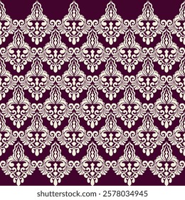 Classic Damask Seamless Pattern - Vector Illustration for Elegant Textile Design