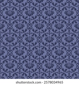 Classic Damask Seamless Pattern - Vector Illustration for Elegant Textile Design