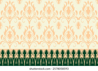 Classic Damask Seamless Pattern - Vector Illustration for Elegant Textile Design 