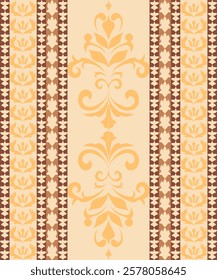 Classic Damask Seamless Pattern - Vector Illustration for Elegant Textile Design 