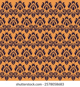 Classic Damask Seamless Pattern - Vector Illustration for Elegant Textile Design 