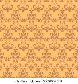 Classic Damask Seamless Pattern - Vector Illustration for Elegant Textile Design 