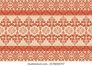 Classic Damask Seamless Pattern - Vector Illustration for Elegant Textile Design 