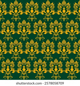 Classic Damask Seamless Pattern - Vector Illustration for Elegant Textile Design 