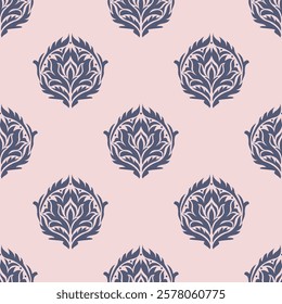 Classic Damask Seamless Pattern - Vector Illustration for Elegant Textile Design 